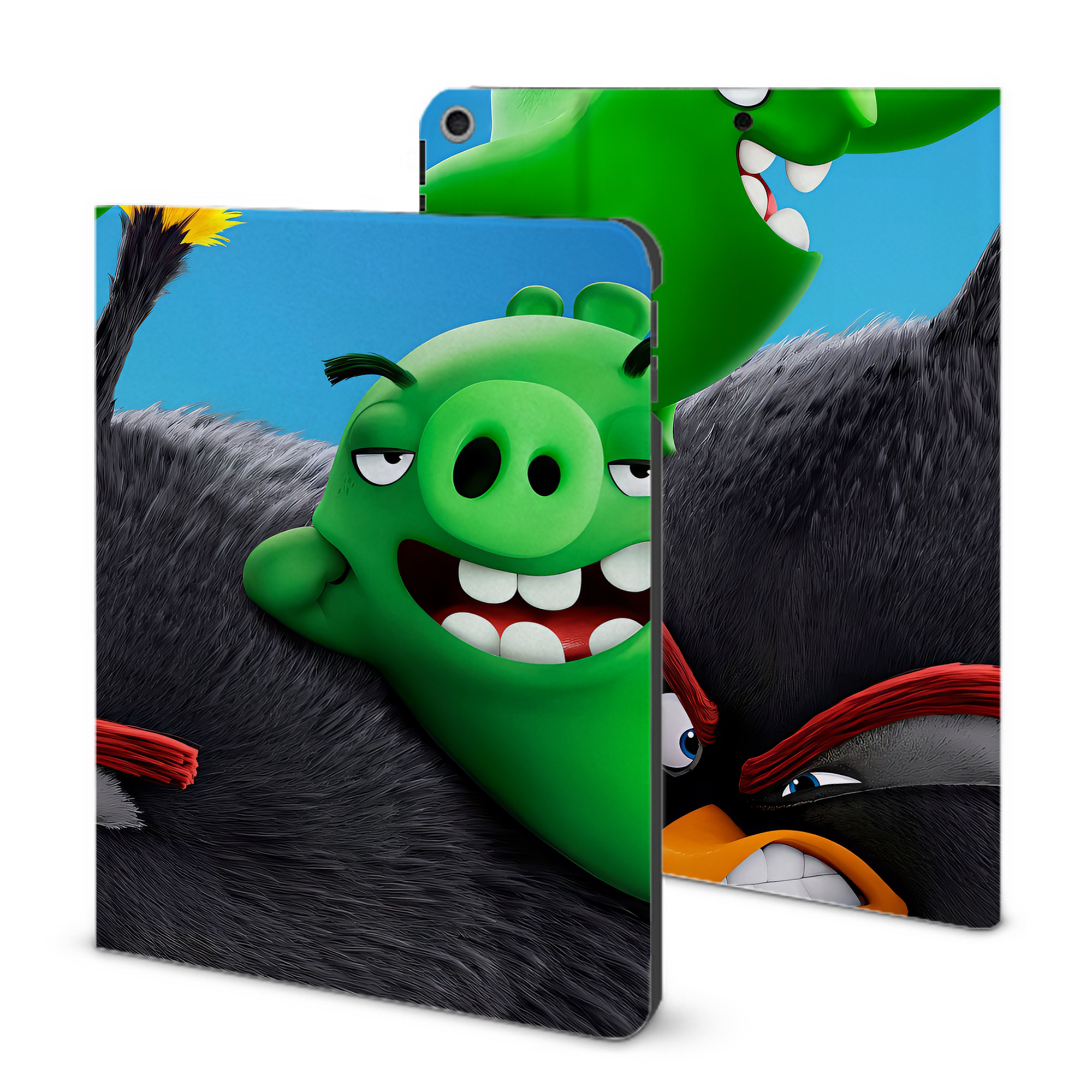（画像用） Angry Birds アングリーバード IPad ケース ブック型 PUレザー TPU 耐衝撃 軽量 薄型 ペン収納なし 全面保護 IPad 各モデル対応